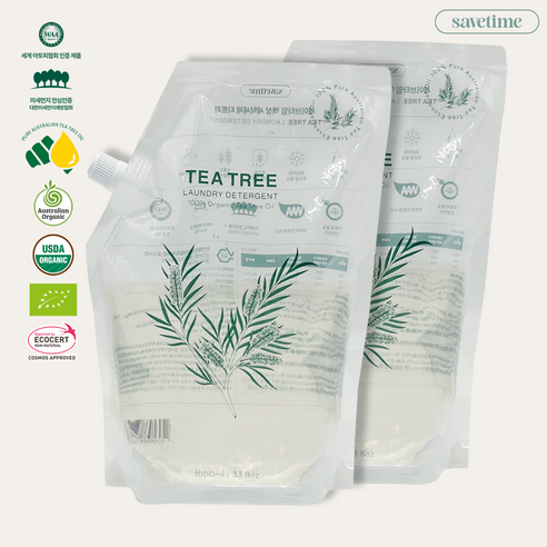 자연의 힘으로 깨끗하게, 세이브타임 티트리 세탁 세제