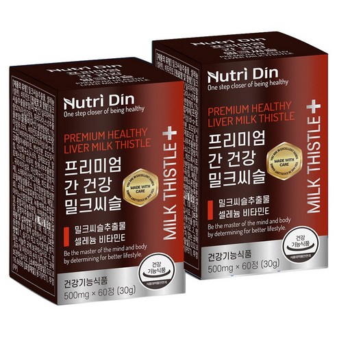 뉴트리딘 프리미엄 간 건강 밀크씨슬, 60정, 30g, 2개