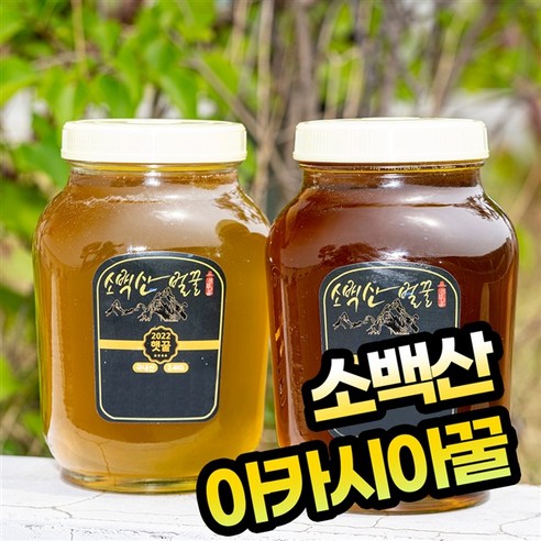 소백산벌꿀 아카시아 봄 햇꿀 2.4kg 선물용박스증정, 3)잡화꿀 2.4키로(1병), 1개