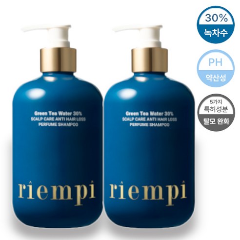 리엠피 녹차수 30프로 두피 케어 탈모 퍼퓸 샴푸1+1, 2개, 500ml