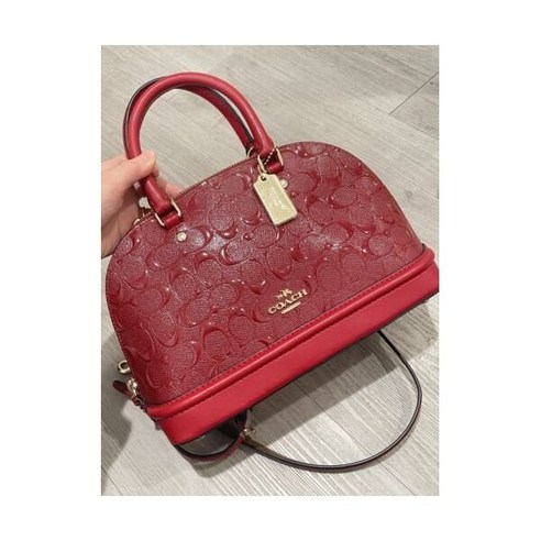 코치 F27597 시그니처 레더 미니 시에라 사첼백 미니 레더