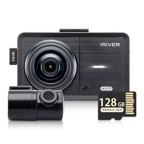 아이리버 2채널 FHD+HD 초가성비 차량용 블랙박스 FH1 WiFi 스마트폰 연동지원, 128GB, 전국 무료 출장방문 설치