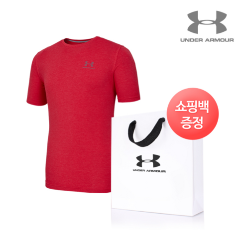 언더아머 언더아머 UT-D 레드 반팔 티셔츠(쇼핑백증정)