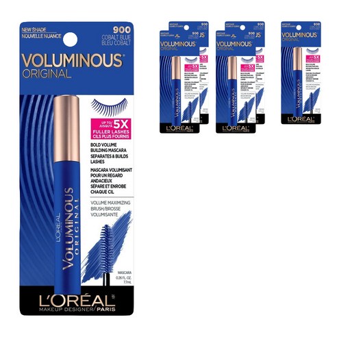 로레알 볼류미너스 오리지널 마스카라 7.7ml, 900 Cobalt Blue, 6개