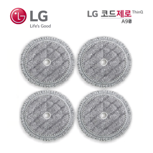 LG 정품 코드제로 신형 물걸레 4개입 A9 / A9S / M9, 물걸레 패드 1팩 4P