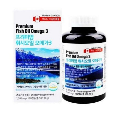 프리미엄 휘시오일 오메가, 180개, 180정