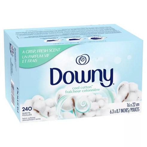 Downy Cool Cotton 쿨 코튼 패브릭 소프트너 섬유 유연제 시트