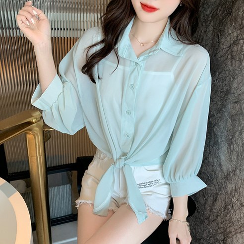 POMTOR 여성 여름 가디건 햇빛차단 여름가디건 여성용 봄 여름 슬림핏 얇은 가디건