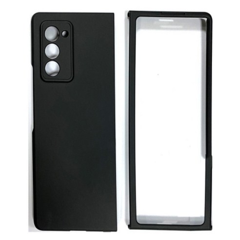 AFBEST 삼성 갤럭시 Z 폴드 2 5G 케이스에 대한 얇은 케이스 무광택 하드 플라스틱 슬림 전화 전체 보호 후면 커버-블랙