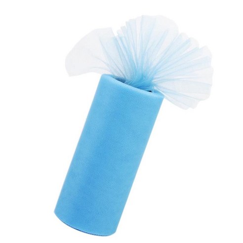 Tulle Tutu Garland 레이스와 활을 가진 공주 테이블 스커트 샤워 공주 생일 파티 장식, 호수 블루, 설명