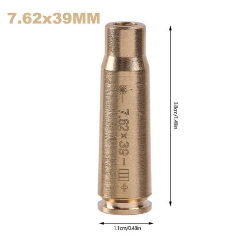 스코프 전술 레드 도트 레이저 보어 사이트 CAL 9MM.308 .223 .40 30-06 스코프 건 액세서리용 황동 카트, 04 7.62x39MM, 1개