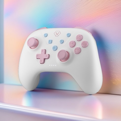 Paradoma 게임패드 유스 에디션 로코코 디자인 스타일 무선 컨트롤러호환 닌텐도스위치/PC/스마트폰 조이스틱, 아이보리 화이트, 1개, PC/SW/XB