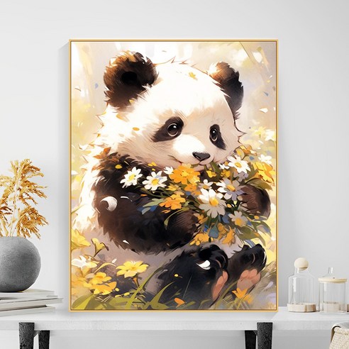 다솜이네 DIY 명화그리기 판다 유화 세트 30 x 40cm, 판다10, 1개