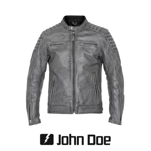 존도 바이크 자켓 Leather Jacket Storm Grey JLE6010