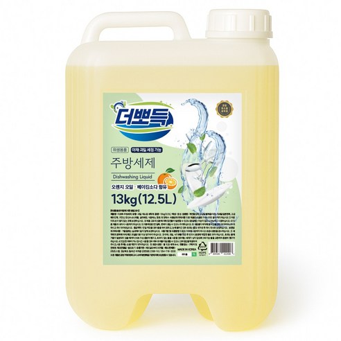 더뽀득 대용량 주방세제 13kg 베이킹소다 업소용, 12.5L, 1개