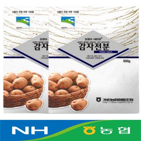 농협 감자전분 강원도 인제 신선도보장 최신상품, 2개, 500g