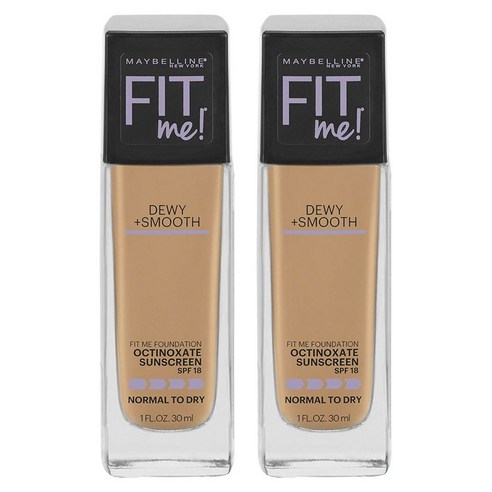 메이블린 핏 미 파운데이션 듀이 + 스무스 옥티녹세이트 노멀 투 드라이 30ml, 2개, 245 Classic Beige