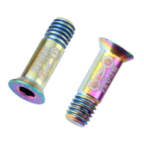 2PCS 티타늄 합금 뒷 변속기 나사 MTB 자전거 풀리 롤러 볼트 나사, 레인보우, 설명