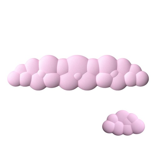 LONGGU 구름 손목 받침대 마우스 키보드 팜레스트 3in1 손목받침대 세트, 1세트, 핑크