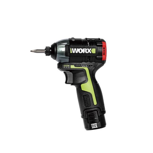 WORX 웍스 WU132 충전 임팩 드라이버 가정용 전문가 초가성비 브러쉬리스모터 3단 속도조절 12V x 2.0Ah, 1개