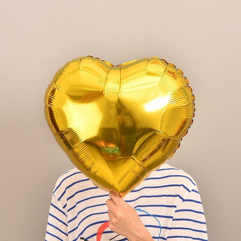 파티복닷컴 모양풍선 10개입, 37.하트 골드 45.72cm