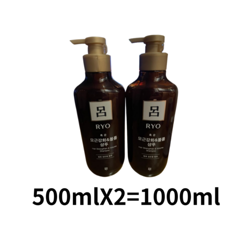 려 흑운 모근강화 볼륨케어 샴푸, 500ml, 2개