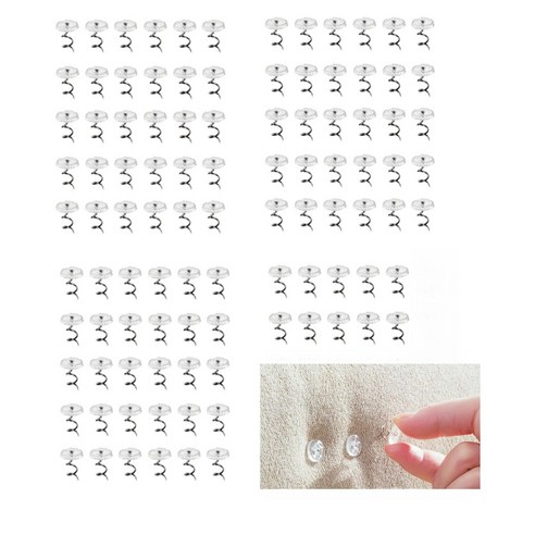 케이엠 침대시트 커버 밀림방지 이불 고정핀, 100개, 투명