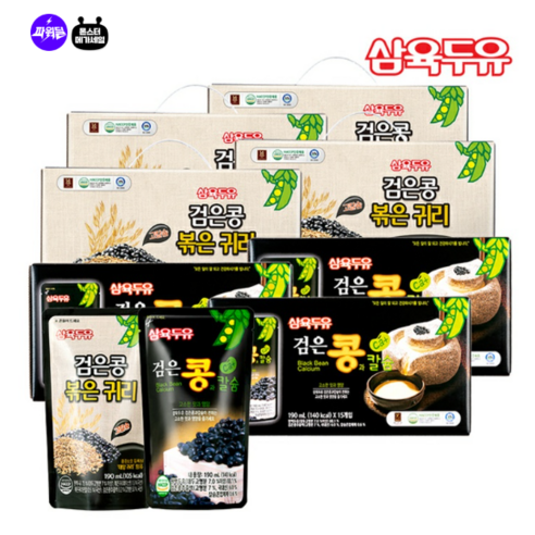 삼육두유 105팩 검은콩귀리두유 60팩 + 검은콩과칼슘 45팩 아침대용 단백질보충, 삼육 검은콩귀리두유 60팩 + 검은콩과칼슘 45팩, 190ml, 1세트