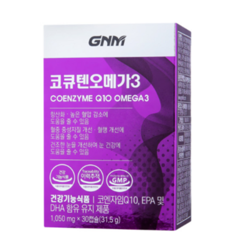 GNM자연의품격 코큐텐 오메가3 1050mg x 30캡슐, 동의합니다.