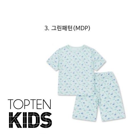 탑텐키즈 아동 여름 순면 100% 반팔 내복 상하의 세트