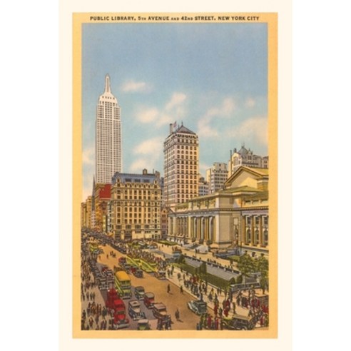 (영문도서) Vintage Journal Public Library Fifth Avenue Paperback, Found Image Press, English, 9781669512462