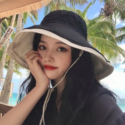 DFMEI 벙거지녀 여름 캡틴트 자외선차단모자녀조 민낯선모자
