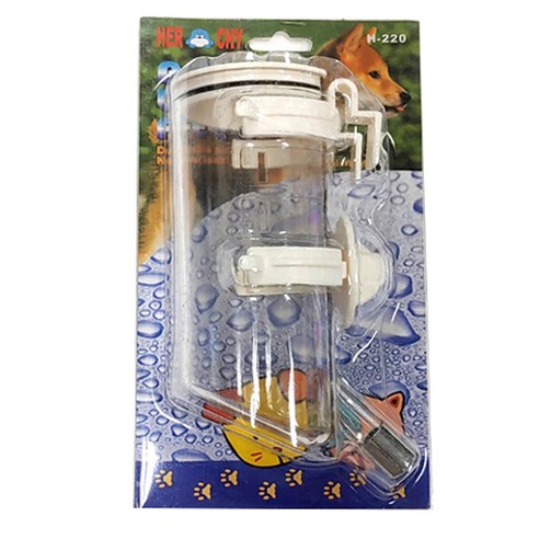 마단 물병 H-220 철장걸이용물병 강아지물병 400c.c, 화이트