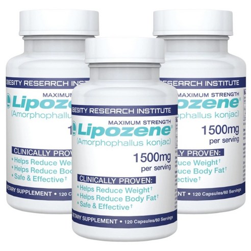 Lipozene 리포젠 리포진 아모르포팔루스 곤약 120캡슐 3개