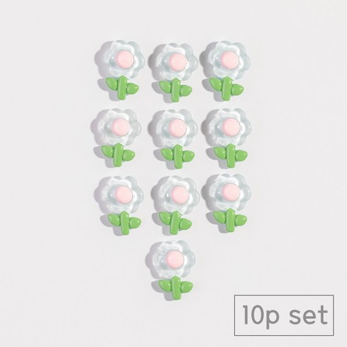 84x84 냉장고 현관문 인테리어 자석 마그네틱, 블루플라워10p
