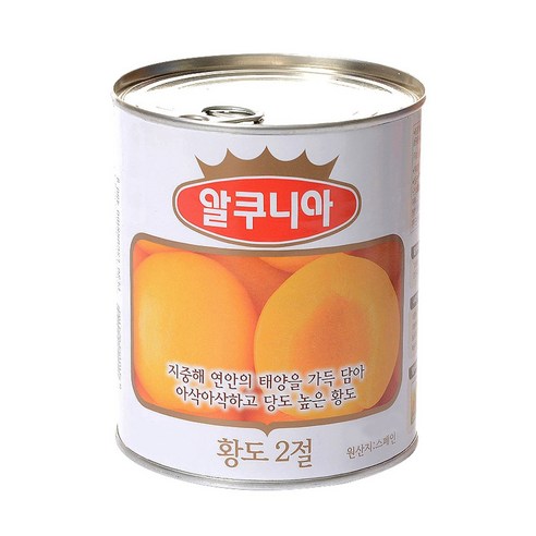 알쿠니아 황도 복숭아 통조림, 840g, 12개