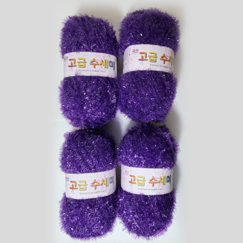 울클럽 별꽃수세미 만들기 DIY 고급수세미실 80g 4볼세트 (총 320g), 114진보라, 1개