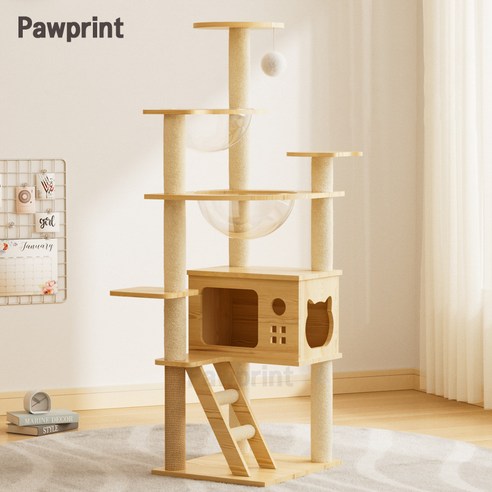 좁은 공간에서도 고양이에게 행복을 선물하는 Pawprint 캣타워