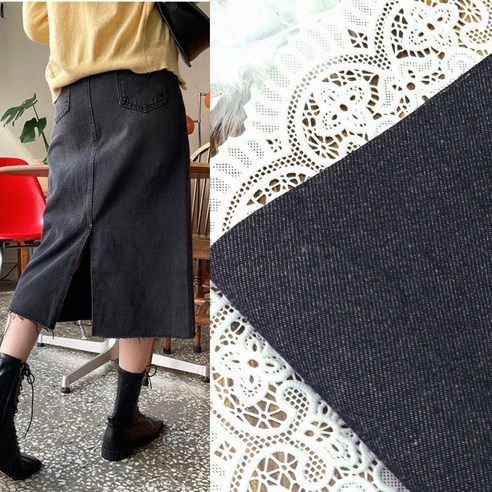 부드러움과 견고함의 조화: 코튼면청지 인디고 블랙 데님, 일상에 스며드는 특별한 소재 좋은원단