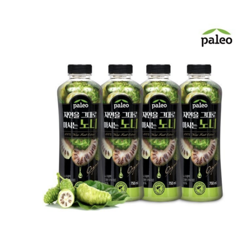 팔레오 자연을 그대로 마시는 노니 액상차 750ml x 4p + 보틀 세트, 4개