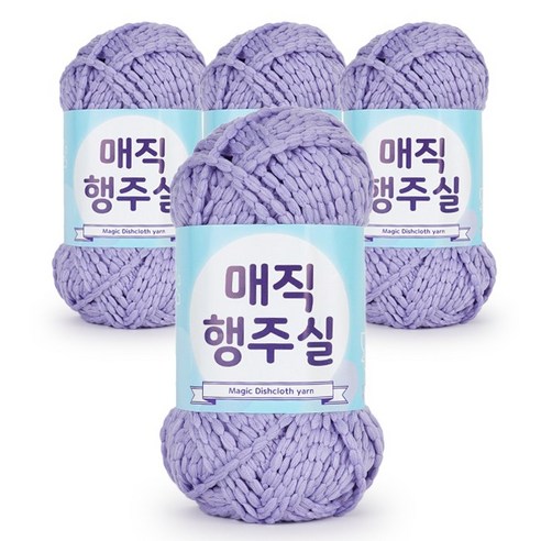 필립섬유 쎄비 매직 행주실 80g, 12 연보라, 4개