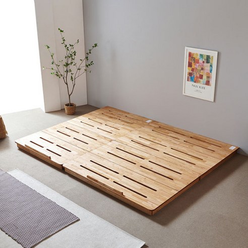 편안하고 스타일리시한 수면을 위한 엘렌 100% 원목 침대 프레임