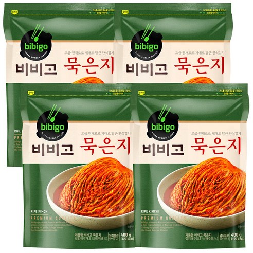 비비고 묵은지 400g, 4개