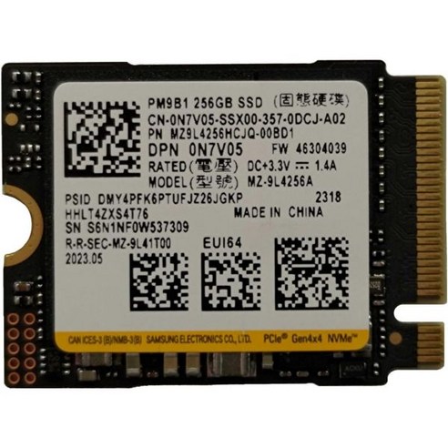 OEM 삼성 PM9B1 256GB M.2 PCIe NVME SSD 내장 솔리드 스테이트 드라이브 30mm 2230 폼팩터 M 키 스팀 데크