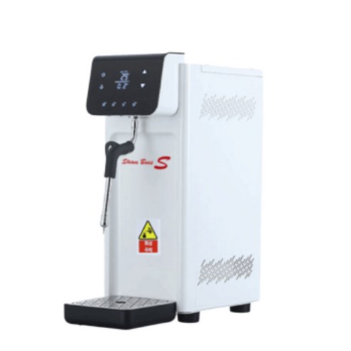 스팀보스S 우유스팀기 밀크스티머 우유거품기 카페업소용 스팀기, 화이트, 직접설치(택배발송)