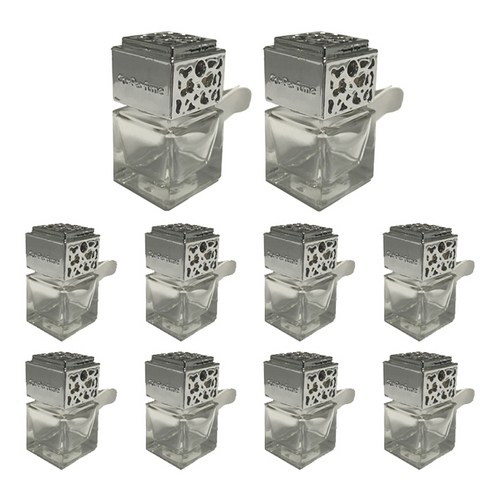 Pack_리브레캔들 차량용 용기 카퍼퓸 송풍구 실버 용기 (클립포함) 10개입, 카퍼퓸 실버 10개입, 10개