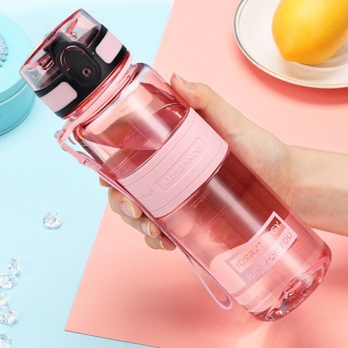 [SW] 스포츠 물병 350ml 500ml 여행 Drinkware 휴대용 누출 방지 트 리 탄 플라스틱 병 BPA, 하나, 500mlGlowpink
