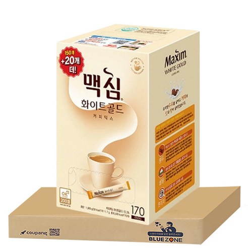 [블루존] 맥심 화이트골드 커피믹스 170개입 1개, 1989g