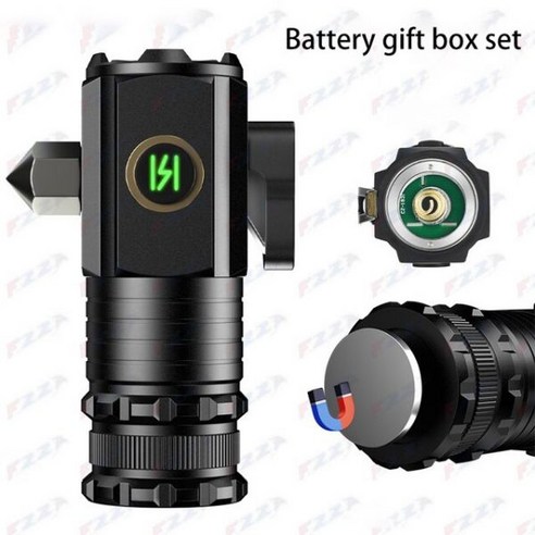 TYPEC 충전식 방수 자석 캠핑 샷 배터리 포함 100000LUMS 120W EDC 손전등 SST20 토치 2500m 길이 147853, 9