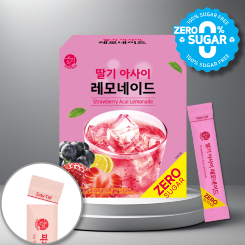송원 우리차 제로슈가 딸기 아사이 레모네이드 50T, 50개입, 1개